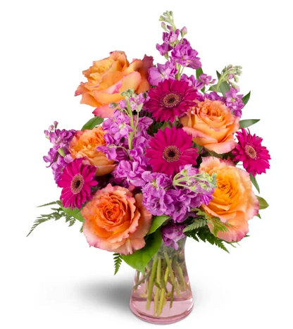 Invigorate-Timeless floral elegance with a mix of classic roses and seasonal blooms for anniversaries.