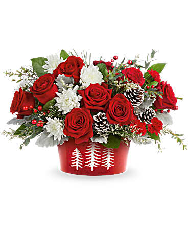 Teleflora's Snowy Pines Centerpiece